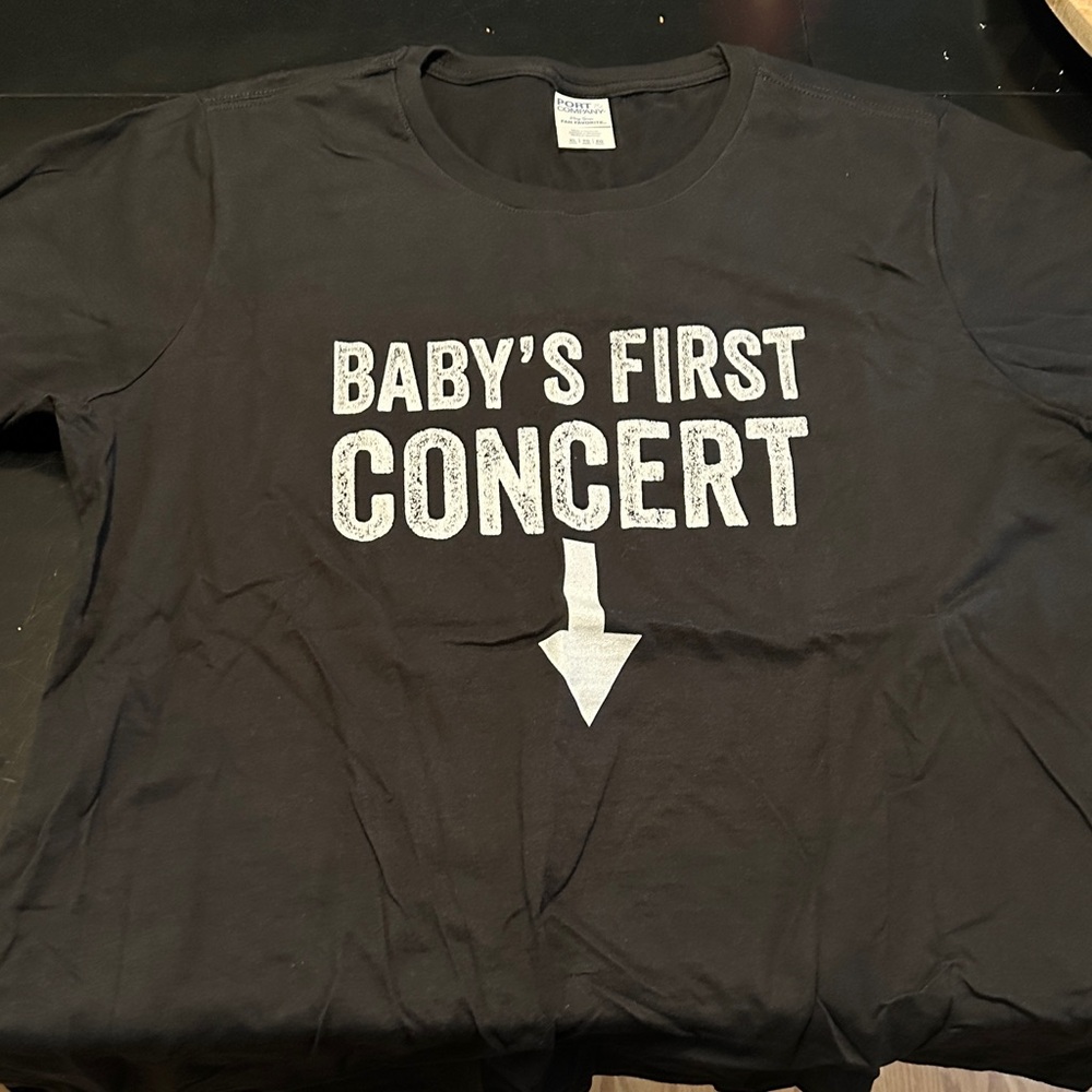 NWOT Baby's First Concert Black T-Shirt